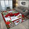 Covor de Crăciun Poinsettia cu om de zăpadă pentru sufragerie, decor acasă, canapea, masă, covoare cu suprafață mare, dormitor, covoraș de podea, covoraș de intrare