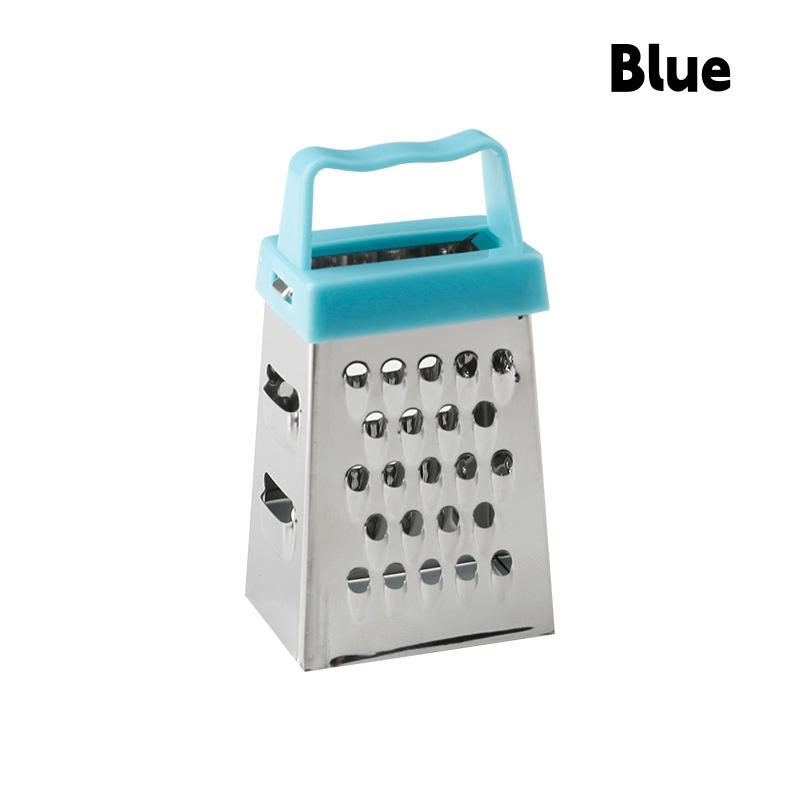 Mini Cheese Grater,Four Sided Planer Grater,Stainless Steel Grater, Multifunctional Vegetable Slicer,Kitchen Tool,Lemon Grater синий