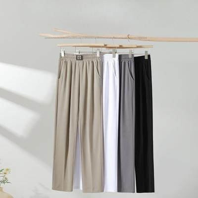 Pamuk Keten Günlük Rahat Pantolon Moda Beyaz Bej Kadın Pantolon