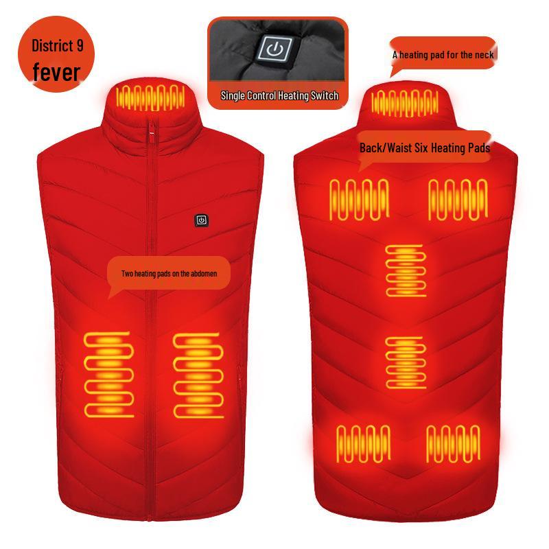 The BAY Heren Winter Smart Elektrisch Verwarmd Vest met 28 Verwarmingszones XL