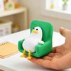 Cute Duck Figurine 3D Printed Duck on Chair Collectible Statue for Shelf Home Office Desk Decoration