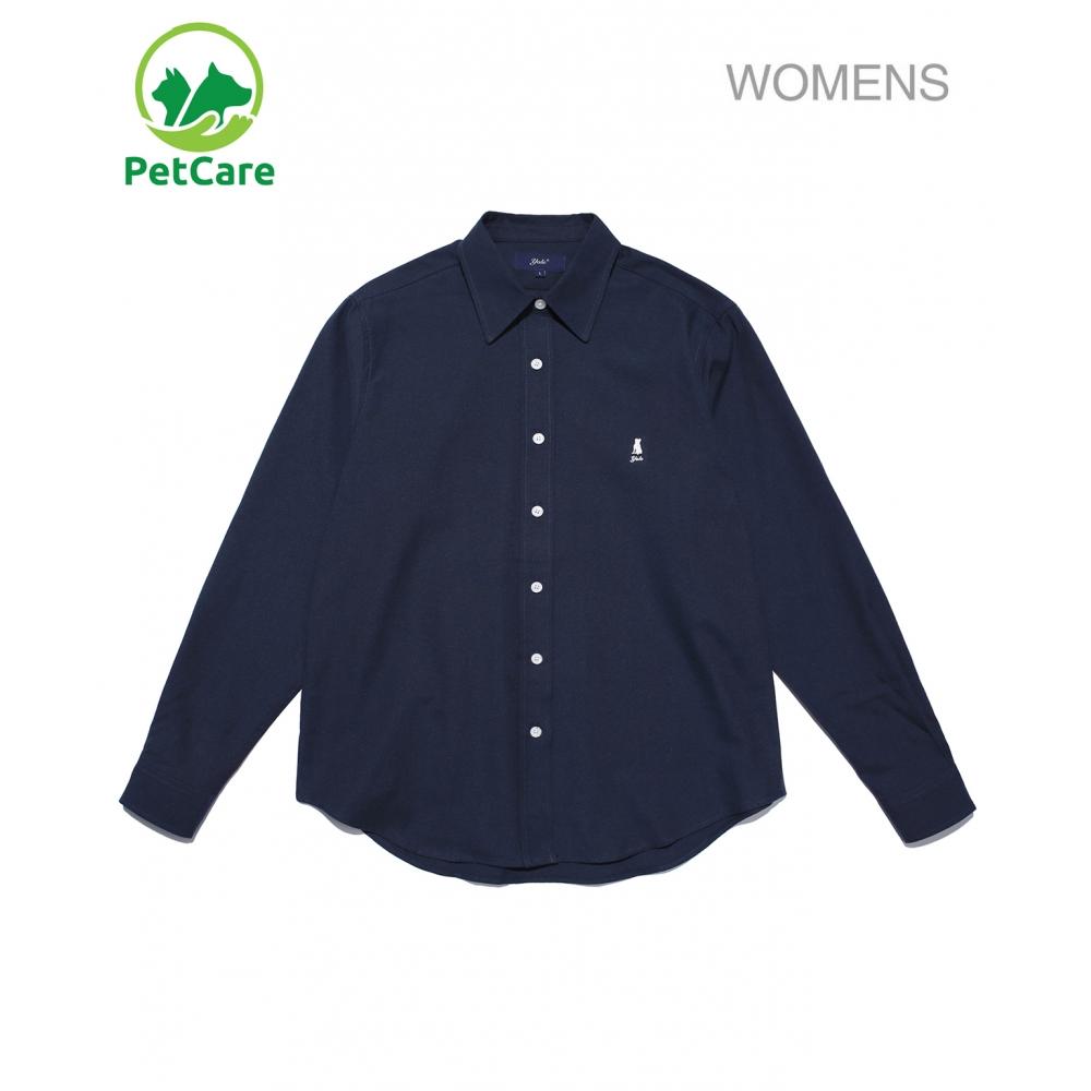 

Темно-синяя рубашка классического кроя Yale Women Heritage Oxford