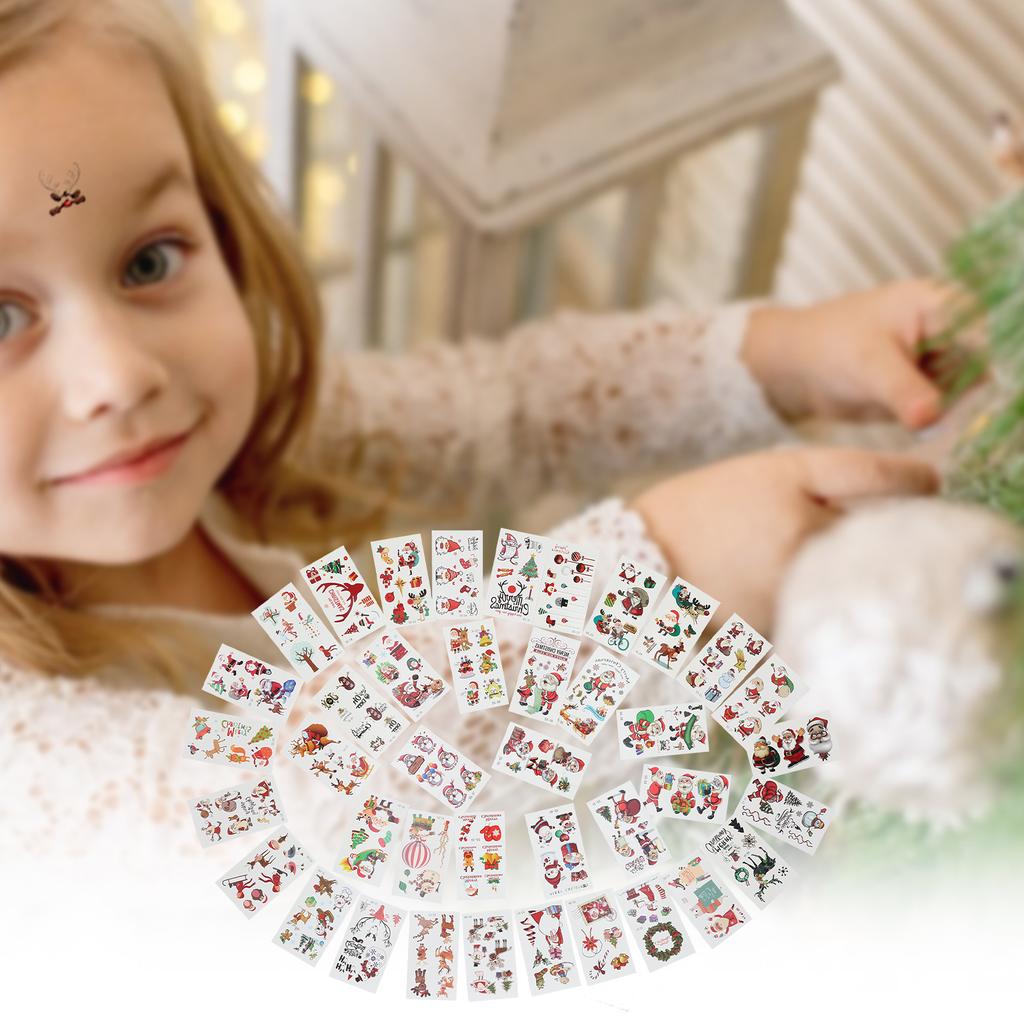 40 Sheet Christmas Temporary Tattoo Sticker Waterproof Children Cartoon Tattoo Sticker Set
