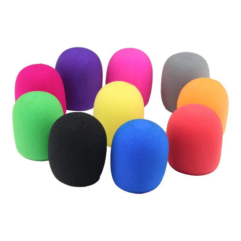 Microphone Sponge Covers Windproof Antispit Soft Random Multicolor Suitable for Studio Recording Live Broadcast Karaoke