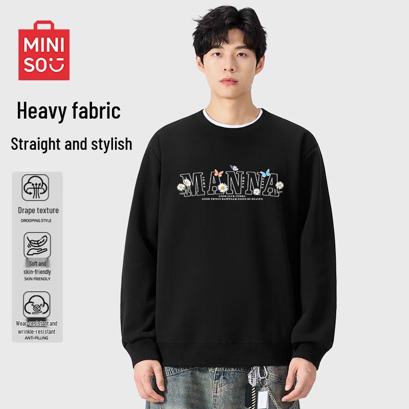 

MINISO Men s Relaxed Fit Crewneck Sweatshirt L