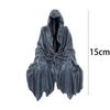 Black Grim Reaper Statue Thrilling  Robe Nightcrawler Resin Desktop Figurine Ornaments Horror Ghost Sculpture Decorations