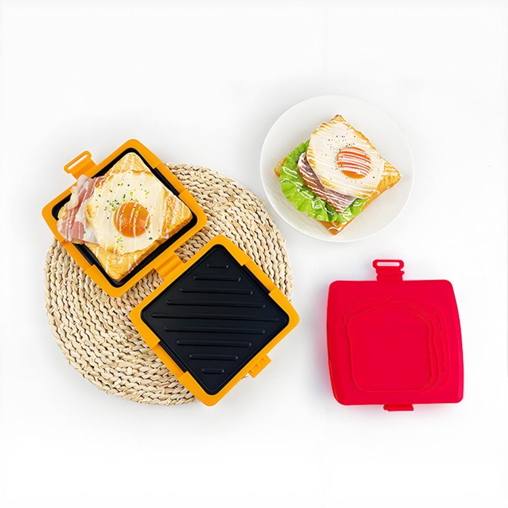 Adjustable Silicone Microwave Sandwich Maker Non-stick Sandwich Grill Plate Durable Toastie Office