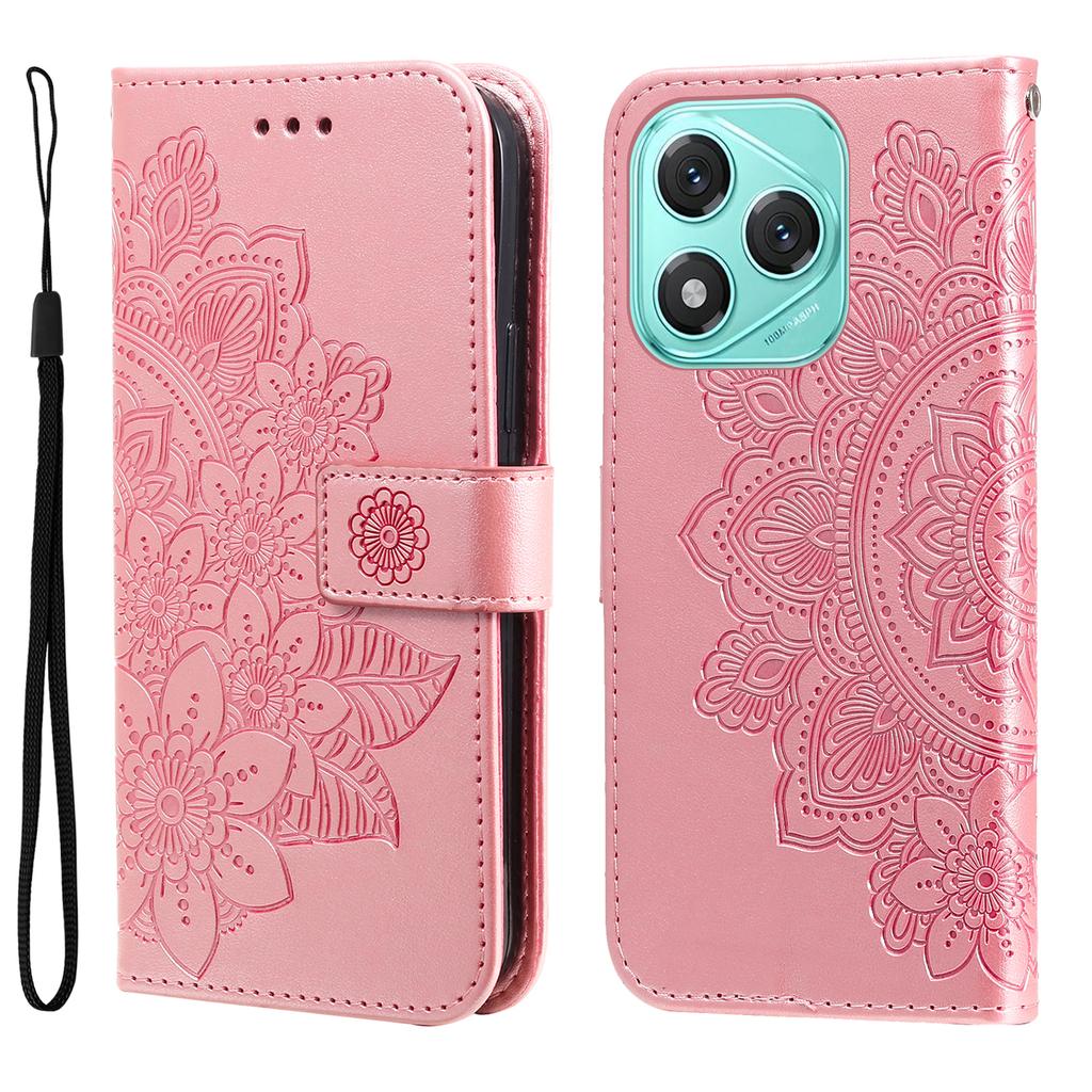 For Honor 400 Lite Case Floral Pattern PU Leather Wallet Stand Phone Cover