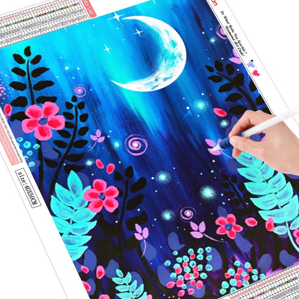 

5D DIY Алмазная картина Ночной пейзаж Вышивка крестиком Набор страз 20*30 cm