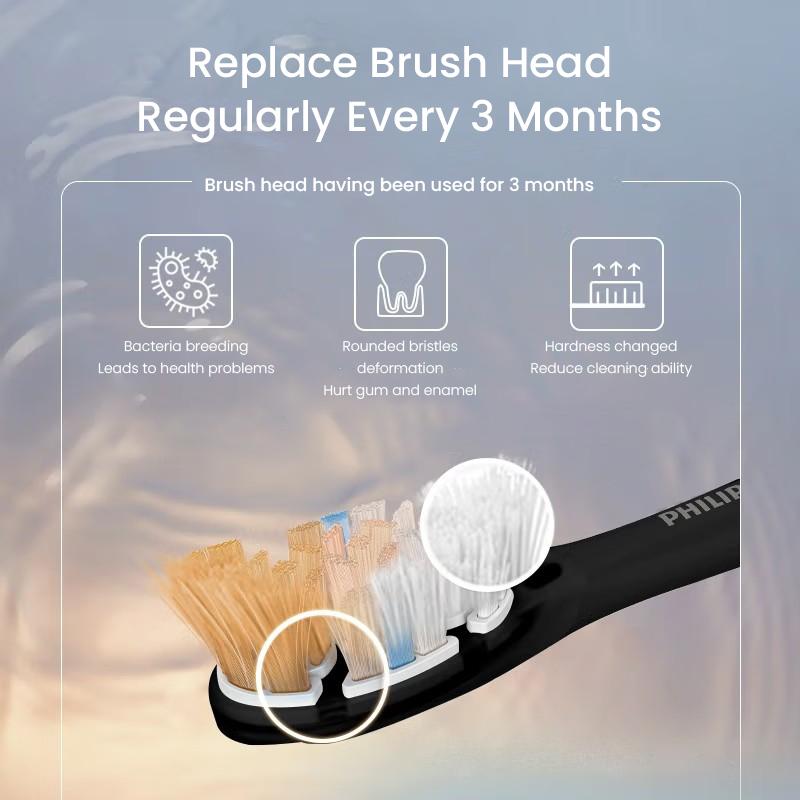 Замена насадки щетки Philips HXP093 чёрный — фото 8