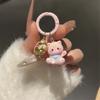 Keychain Pendant Three-dimensional Cat Bell Sound Keyring Keys Bags Phone Lanyard Versatile Hanging Ornament