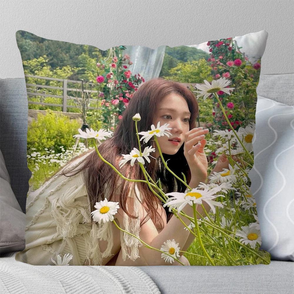 Korean Celebrity Lee Sung Kyung Pillow Case Square Pillow Bedroom Sofa Leisure Comfort Cushion Living Room Home Decoration 40X40