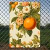 Petrichor Orange & White Floral Decor for Wall, Bedroom & Kitchen, Unique Floral Decor, Home & Garden Wall Art for Indoor & Outd
