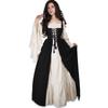 European Renaissance Court Dress: Lace-up Corset Gown for Stage Performance