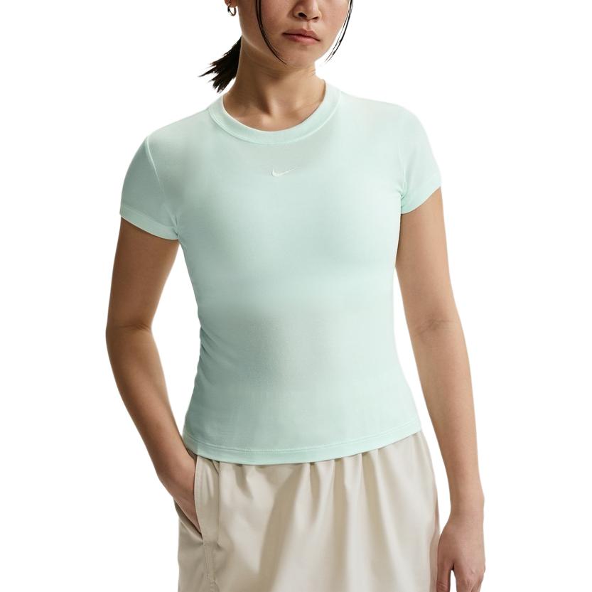 

Nike Sportswear Chill Knit Solid Color Crew Neck Short Sleeve T-Shirt Women tops FV5509-394 M