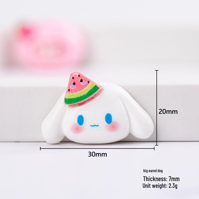 Kreskówkowe akcesoria żywiczne: Urocze naszywki DIY o tematyce owocowej i zwierzęcej, Dekoracje do etui na telefon z kremowym klejem, Magnesy na lodówkę, Materiały do rękodzieła na klamry do butów