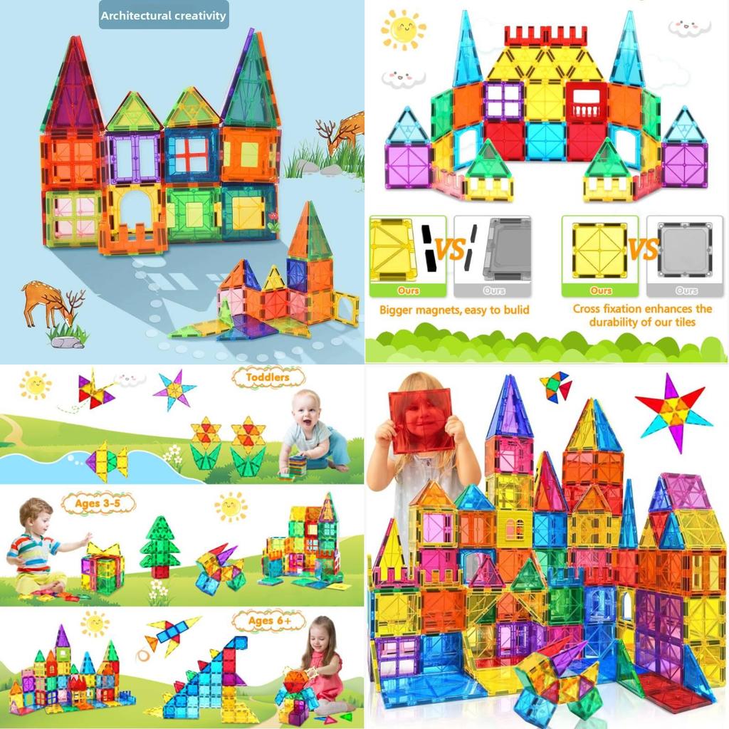 Extra Childrens Large Magnetic Building Blocks Set Toys For Educational Gift