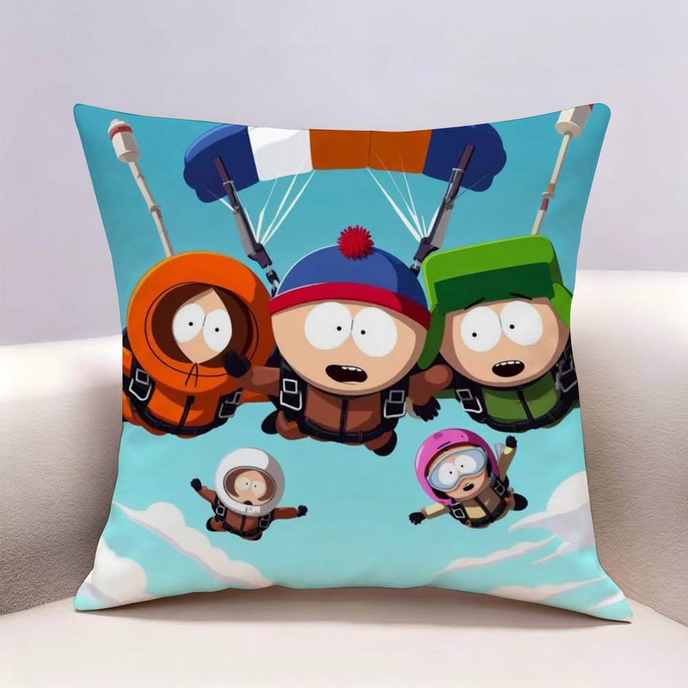 Funny SSouth Park Doublesided print Pillow Case Pattern Printed Pillowcase For Living Room Sofa Cushion Cover