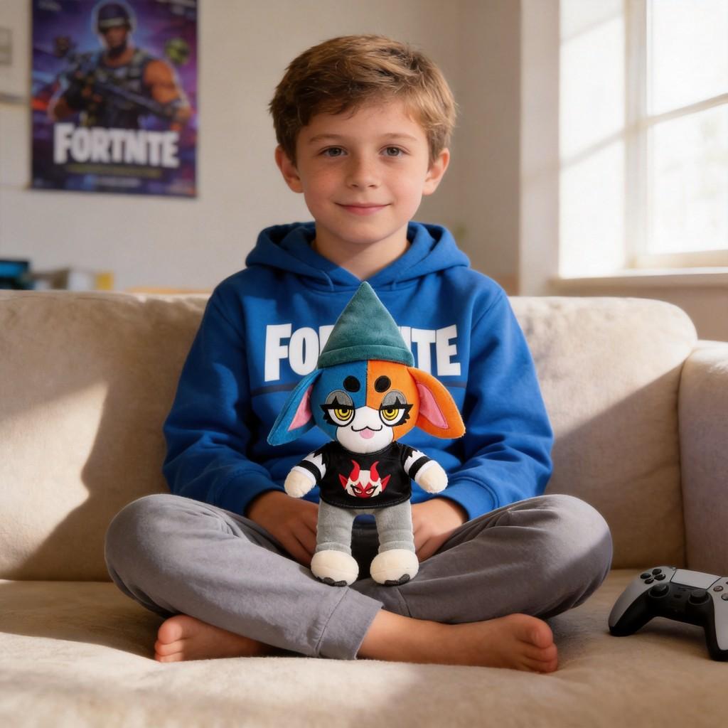 Fortnite Water Sprite Plush Toy With Short Pile Fabric For Kids And Collectors