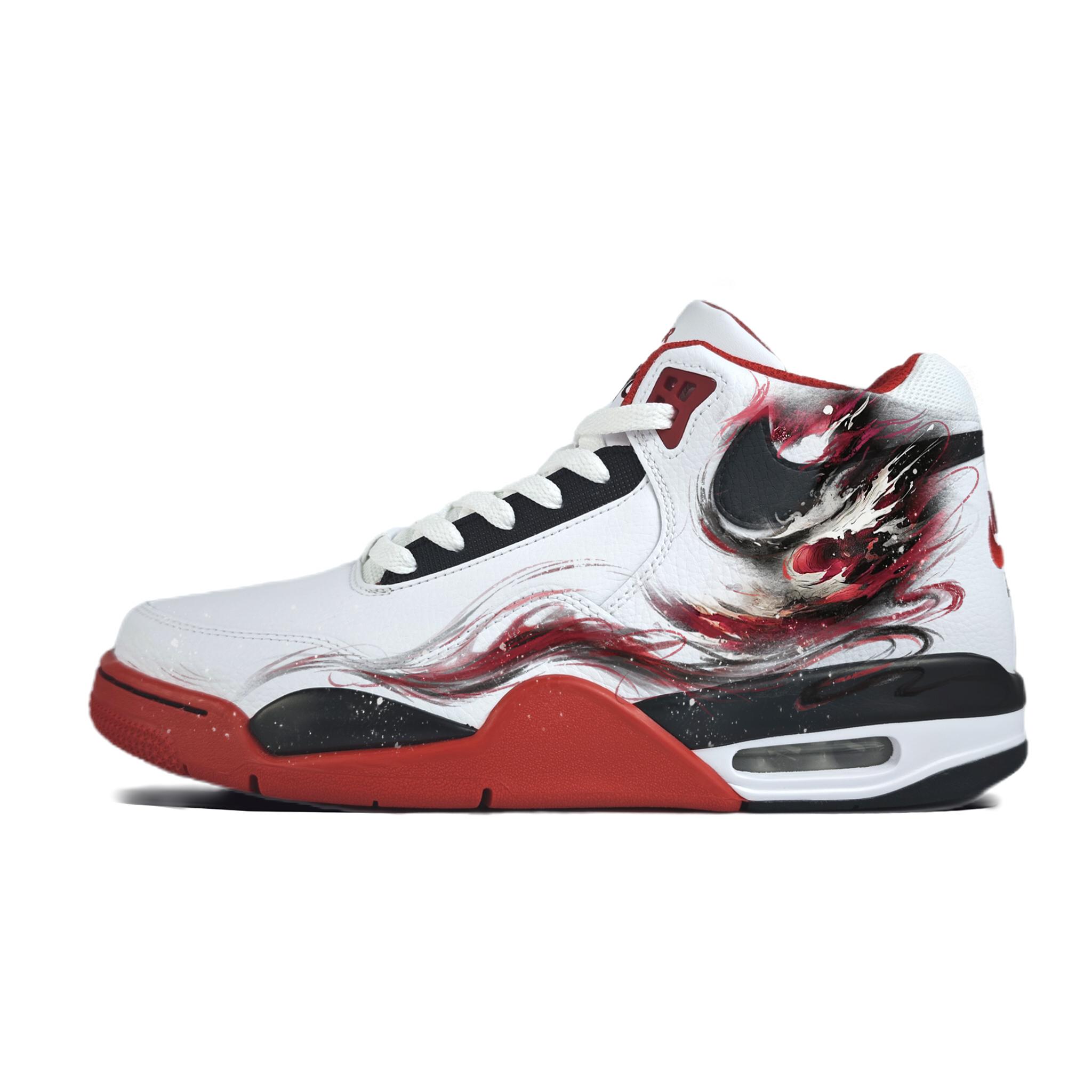 

Nike Flight Legacy Prosperity Scenery Abrasion Resistant Mid top Vintage Basketball Shoes Unisex BQ4212-100(Team352-) 40.5