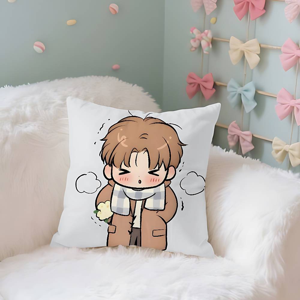 Manhwa Jjix Case Plush Fabric Soft Pillowcase Double Sided Print Cushion Cover Household Gifts