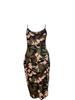 Summer Cool Spaghetti Strap Long Dress - Abstract Camouflage Print, Stylish Streetwear