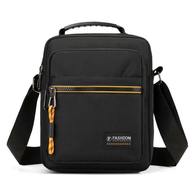 New simple casual outdoor messenger bag men's waterproof trend handbag men's contrasting color cashier shoulder bag