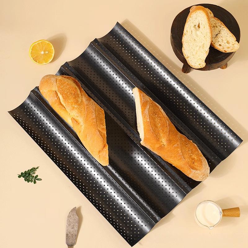 MDNG Non-stick Carbon Steel Baguette Baking Pan Set