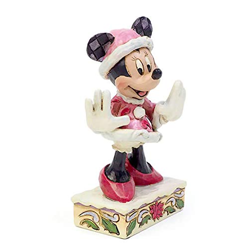 Enesco Minnie Wonderful Christmas Figurine, Disney Traditions, 6002843, W7 X H11.7 X D4.4cm [Parallel Import]