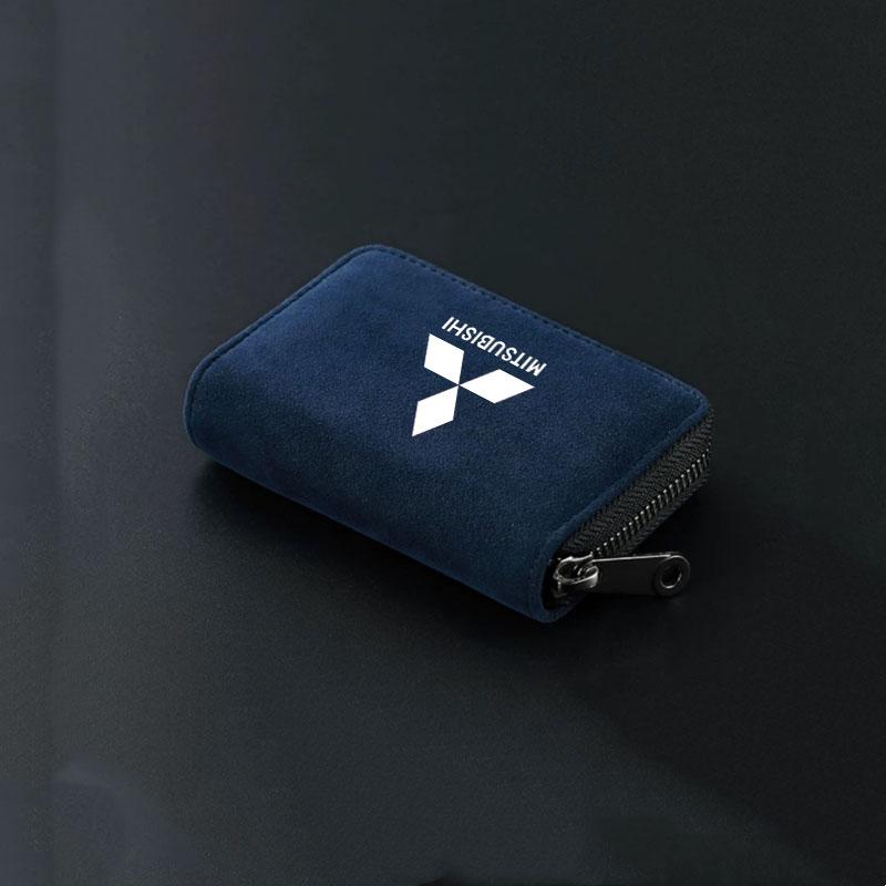 

Car Wallet Leisure Pack Bag Key Card Pouch Coin Purse for Mitsubishi Outlander Eclipse Cross Pajero Lancer Evolution RALLIART синій