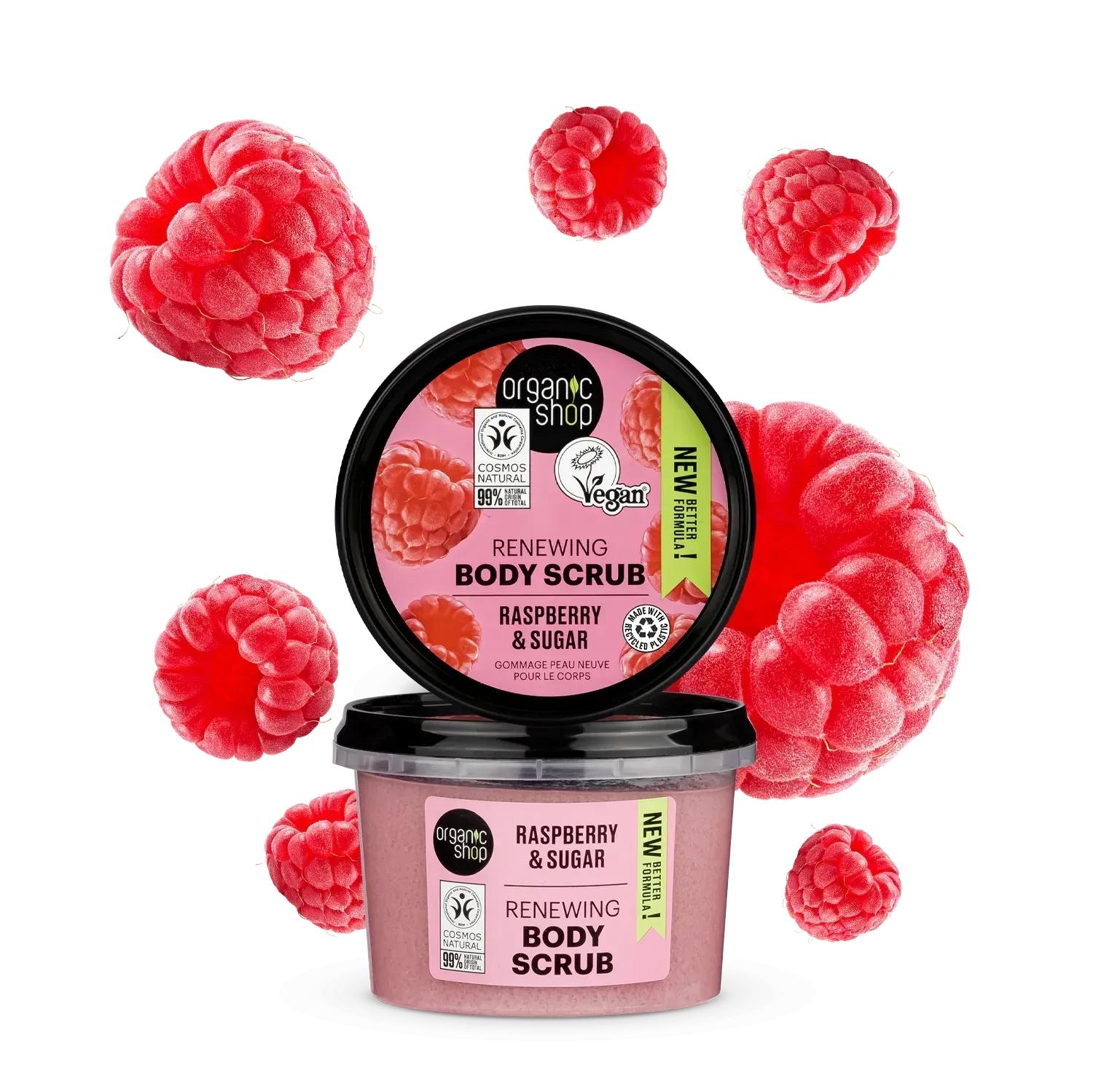 

Цукровий скраб для тіла Малиновий Крем Organic Shop 250 мл