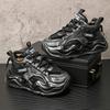 Fashion New Fashion Designer Men's Retro Mixed Colors Lace Up Platform Causal Shoes Flats Male Walking Sneakers Zapatos Hombre