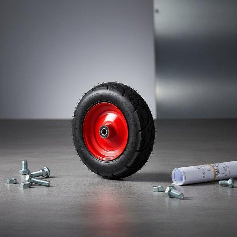 Utility Cart Replacement Wheel Wear Resistant Air-Filled Tire Hardware Accessory Shock Absorbing