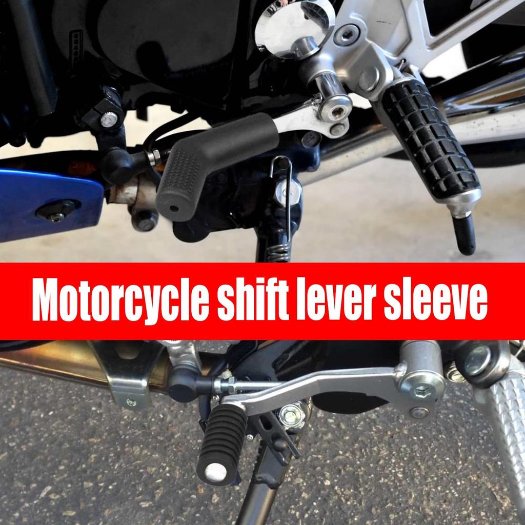 Motorcycle Rubber Shifter Cover, Motorcycle Shift Lever Sleeve - 5X Anti-Slip Soft Rubber Gear