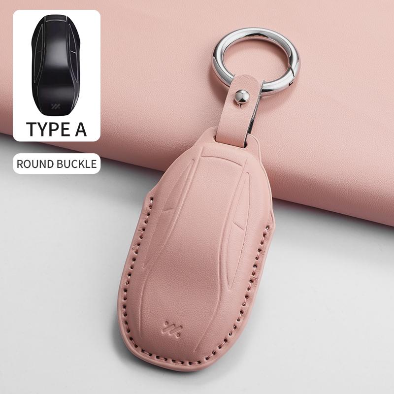 Car Smart Key Case Cover for LM Zhiji L7 Ls7 L6 Ls6 Pu Car Key Cover Protector Keychain