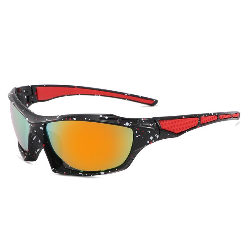 New cycling sunglasses mountaineering bicycle color film silicone foot sunglasses men's and women's high-end windproof outdoor glasses
