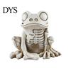 Atmospheric Bar Decor Accents Halloween Skeleton Frog Figurine, Resin Animal Bone Statue for Haunted Eerie Desk Ornaments House, Spooky Gothic