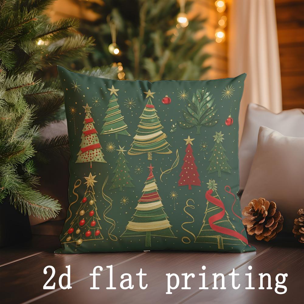 Heimdeko Kissenbezüge mit weihnachtlichem Digitaldruck Muster Kissenbezug Geeignet für Sofa Schlafzimmer Auto Kissenbezug