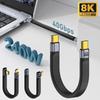 PD 240W 5A Type C To USB C Fast Charging Cable USB 4.0 Gen3 40Gbps Thunderbolt 3 8K@60Hz FPC Data Cable Cord for MacBook Pro