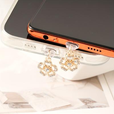 Exquisite Small Flower Ornament / Phone Charging Port Dust Cap / Decorative Pendant Protects Your Phone from Liquids, Sand, Dust, Dirt