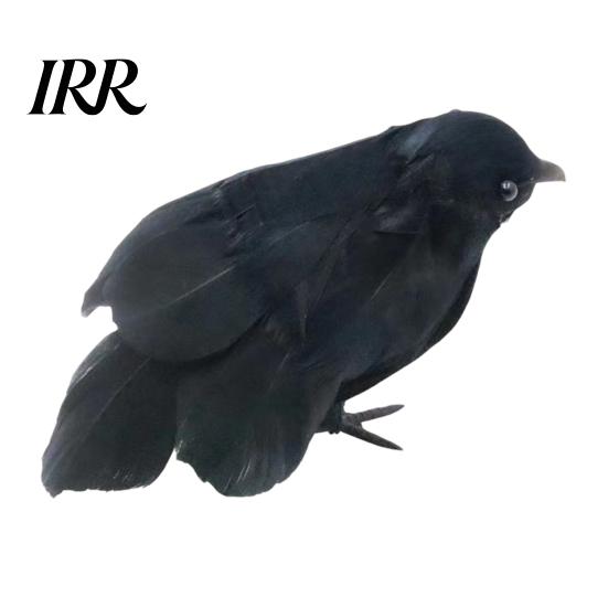 Uccelli Neri Artificiali Corvo Realistico Decorazione di Halloween, Statuetta Corvo Piumata Realistica Prop Accessori per Eventi a Tema per Casa Infestata, Ornamento Uccello