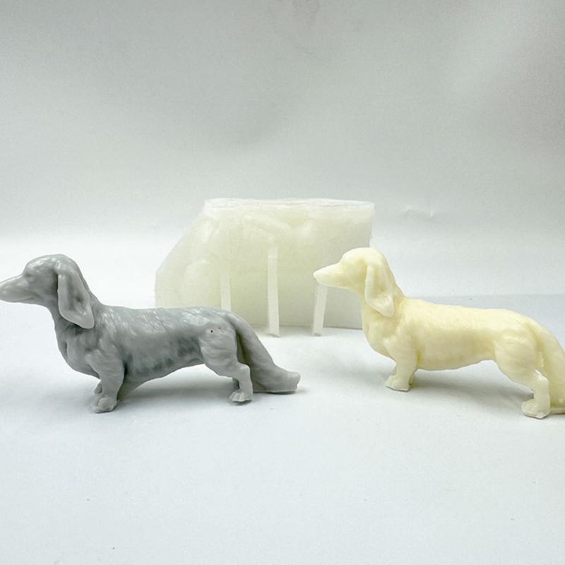 Dog Shaped Silicone Candle Molds Epoxy Resin Silicone Molds for Candle Soap Plaster Decorations, Plaster Silicone Molds