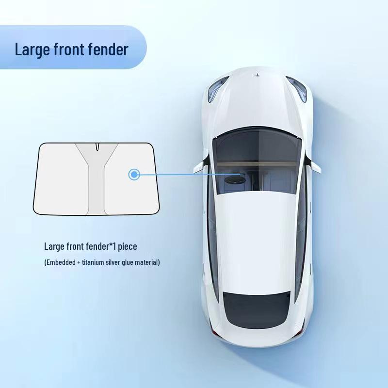 Silver-Coated Anti-Glare Car Sunshade Umbrella for Front and Side Windows