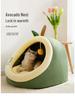 All-Season Avocado Pet Bed: Removable, Washable Shelter for Cats & Small Dogs
