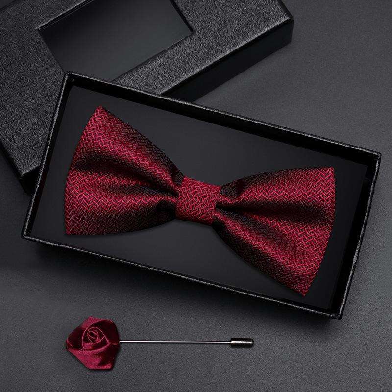 Geschenkbox Herren Fliege Männlich Trauzeuge Bräutigam Bordeauxrote Fliege Formelle Hochzeit Britische Koreanische Version Fliege