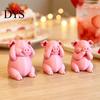Small Pig Statue for Zen Atmosphere 3 Pcs Cute Mini Figurines, 3D Printed See Hear Speak No Evil Creative Resin Gift Pink Statue, Novelty Cartoon