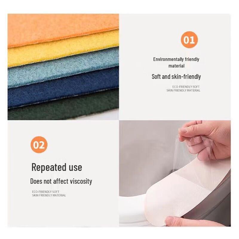 Mibodi 3 Pairs Thickened Adhesive Washable Toilet Seat Covers