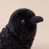 Soft Fabric Realistic Crow Plush Toy Black Color Gothic Crow Stuffed Toy Bird Soft Doll  Home Decor