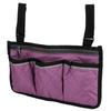 Durable Wheelchair Side Hanging Bag Reflective Strip Portable Armrest Pouch Organizer Adjustable Straps Purple Side Storage Bag