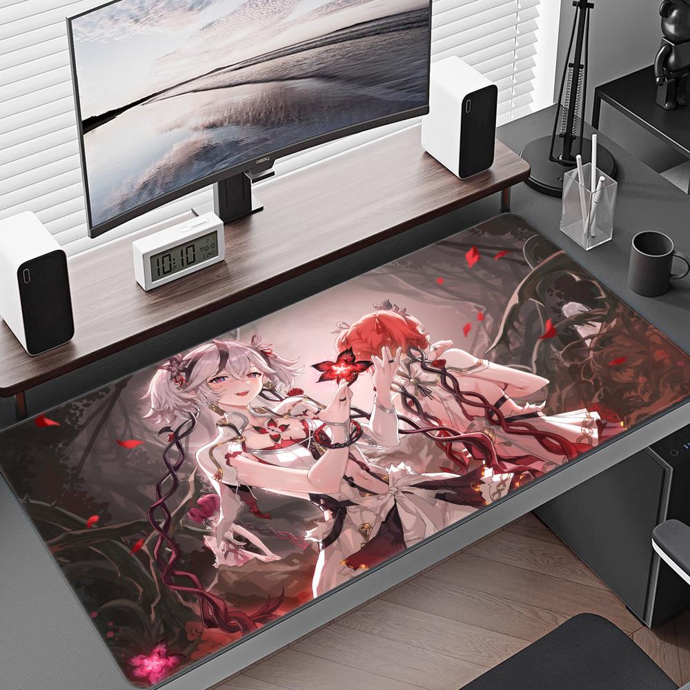 HYBXAXC Anime HD PC Wuthering Waves Camellya Large Mouse pad game player keyboard pad E-Sports study desk mat floor mat Mousepad